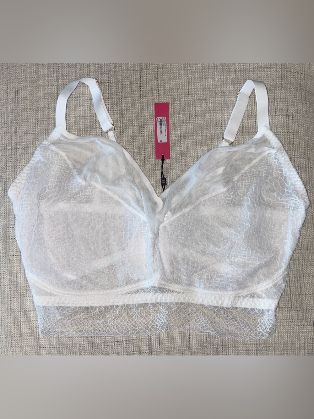 Cosabella Sutra Curvy Sweetie Bralette in White Size XL 38DD—40G NWT